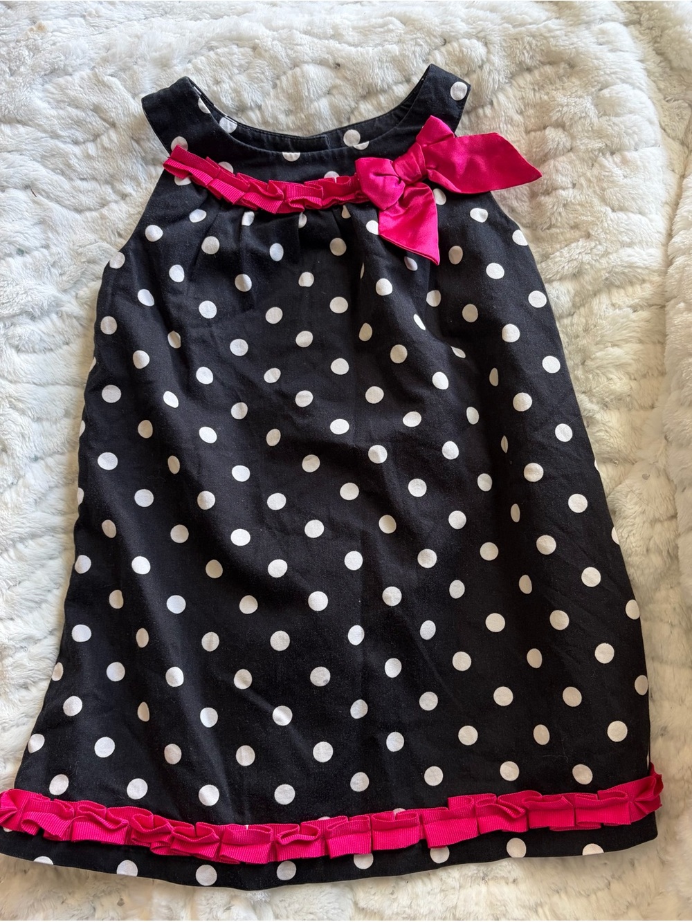 The Children’s Place Girls Black Polka Dot Dress — 3T 🎀